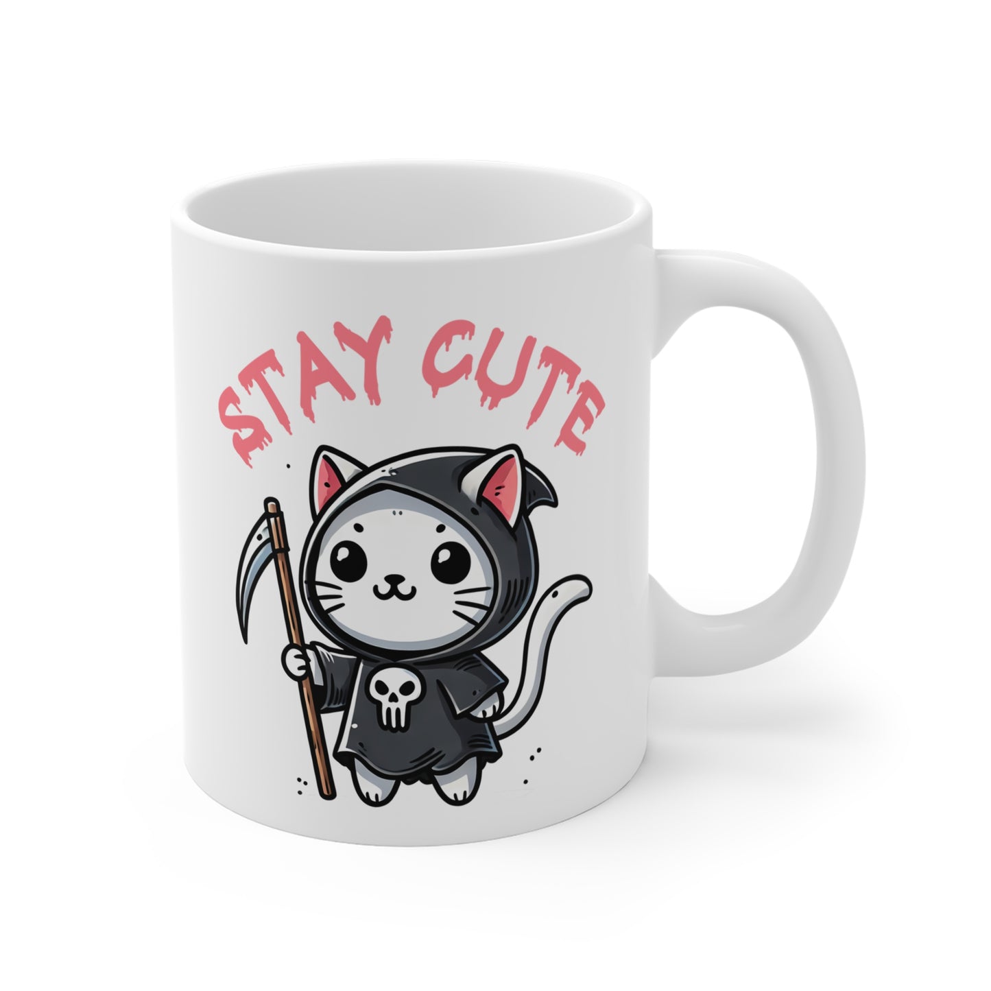 Cute Grim Reaper Mug, spooky, Halloween