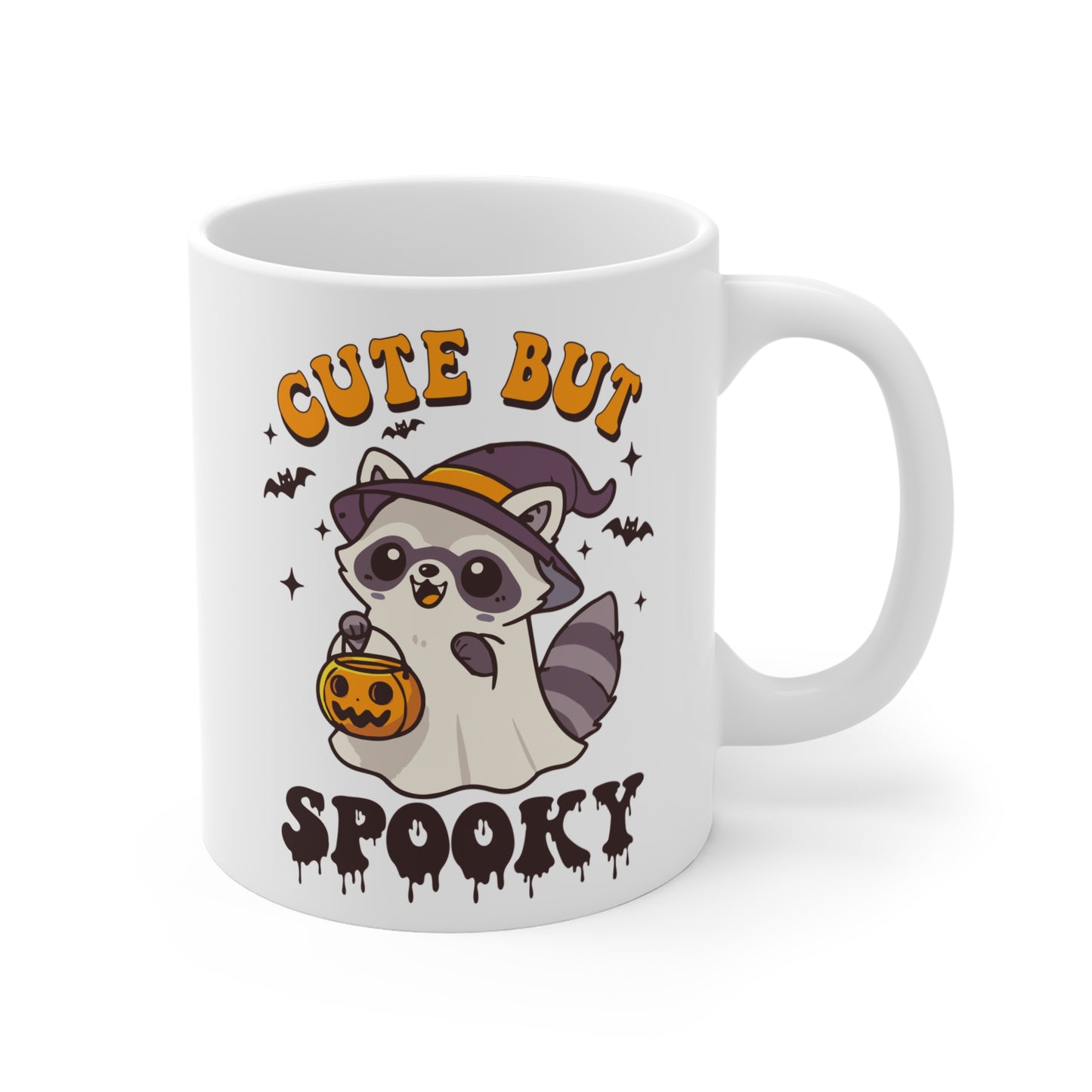 Cute but Spooky, Halloween Mug, cute Racoon