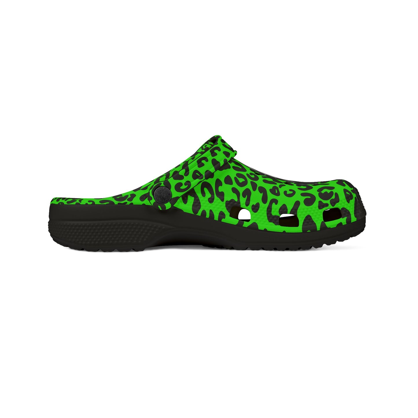 Frankenstein Leopard Print EVA Foam Clogs for Comfortable & Fun Footwear, Garden Shoes, Casual Slippers, Trendy Summer Footwear