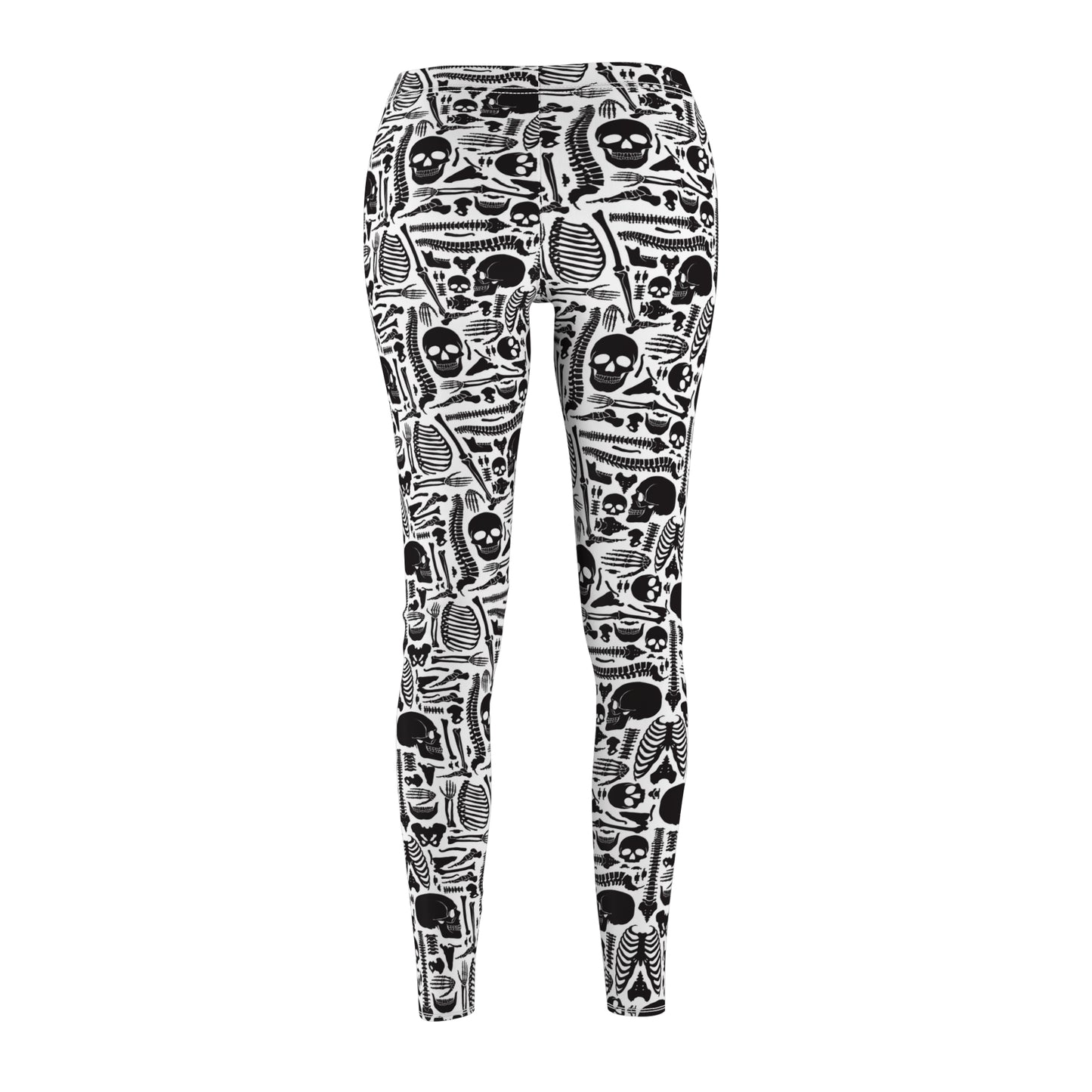 Spooky Skeletons Casual Print Leggings, Halloween