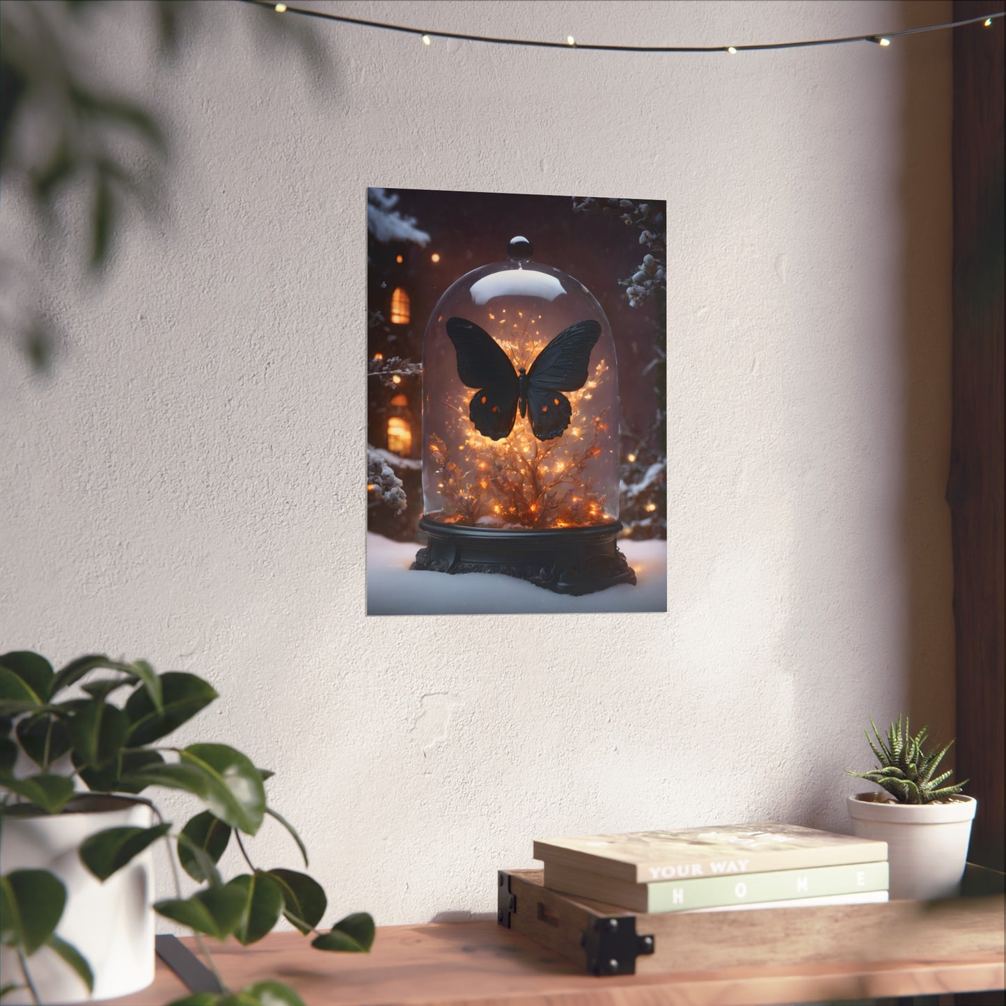 Black Butterfly Fine Art Print, Dark Academia, Goth Wall Decor, Gothic Gallery Wall, Halloween Decor