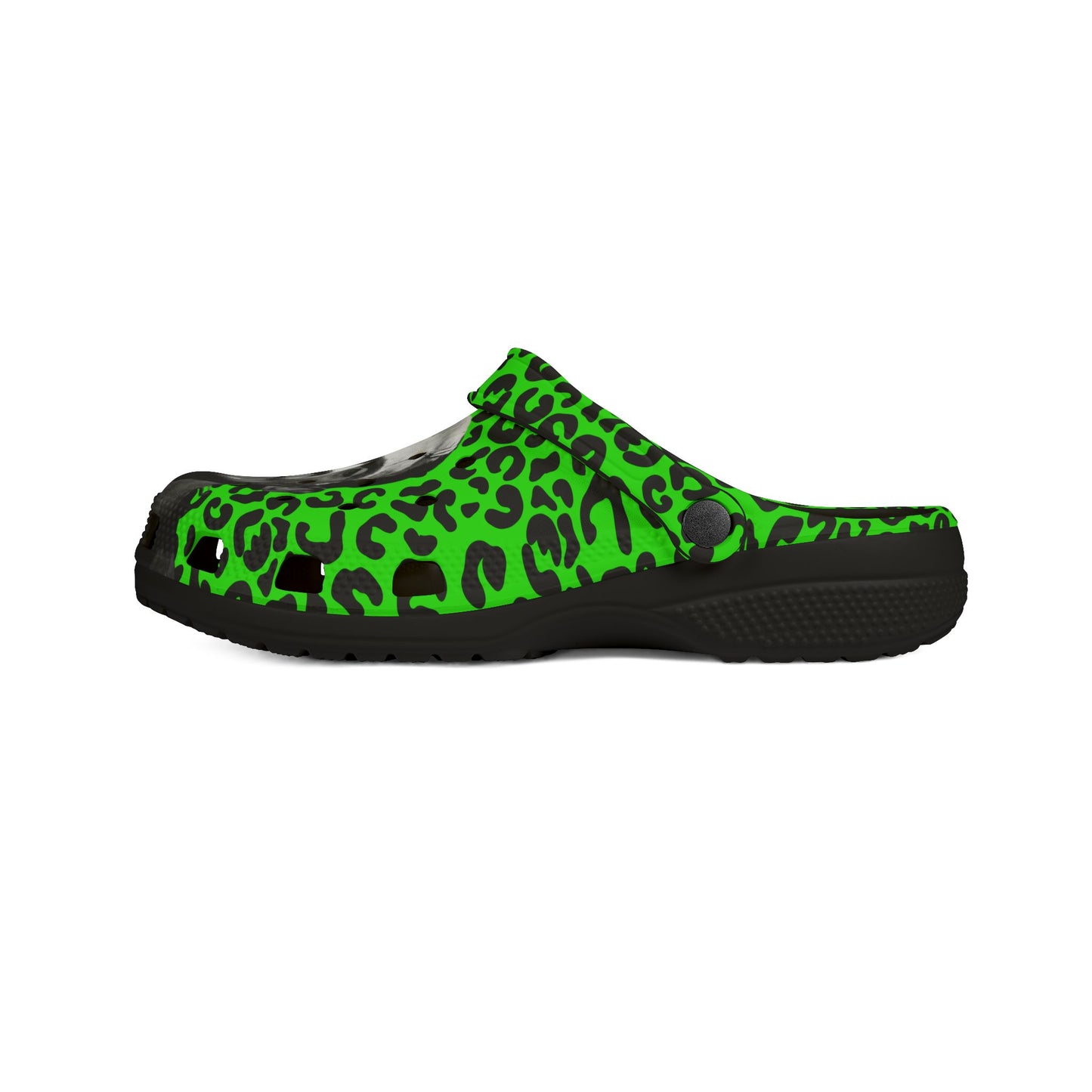 Frankenstein Leopard Print EVA Foam Clogs for Comfortable & Fun Footwear, Garden Shoes, Casual Slippers, Trendy Summer Footwear