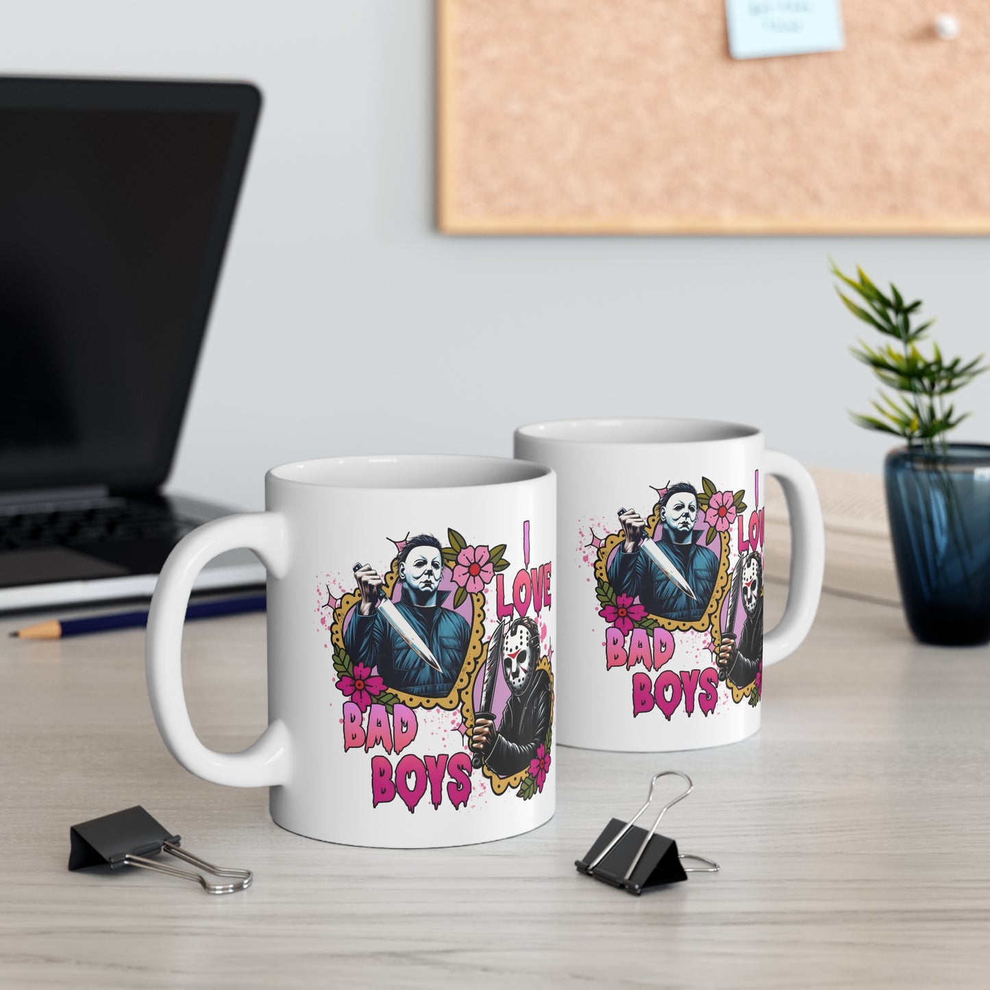 I love Bad Boys Mug, Halloween, Horror movies