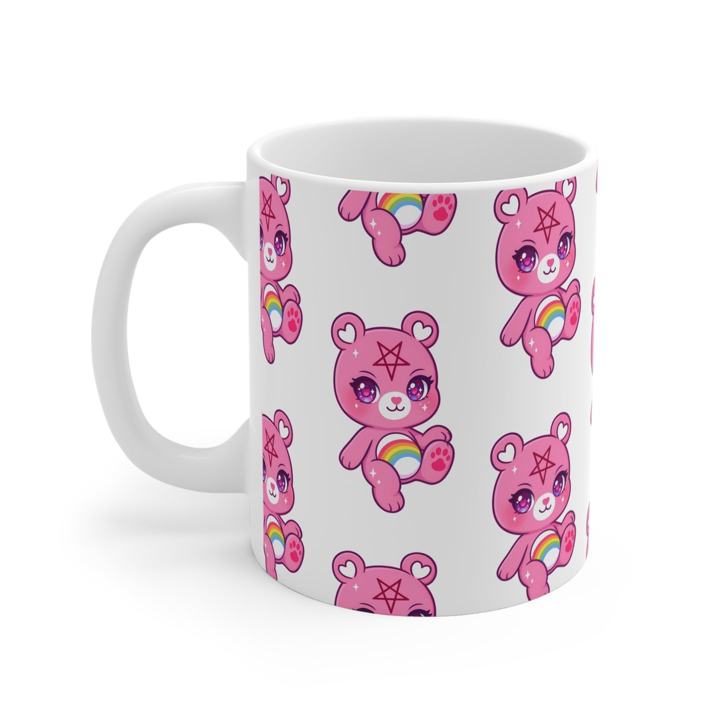 Cute Satanic Bear Mug, spooky cute, Halloween