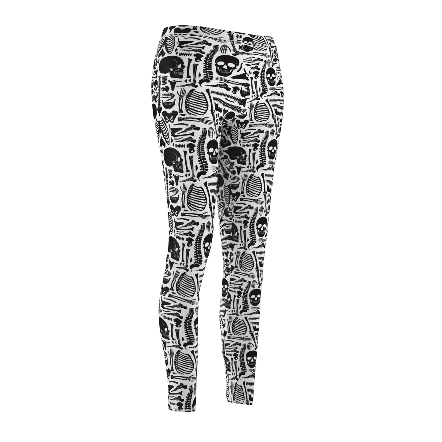 Spooky Skeletons Casual Print Leggings, Halloween