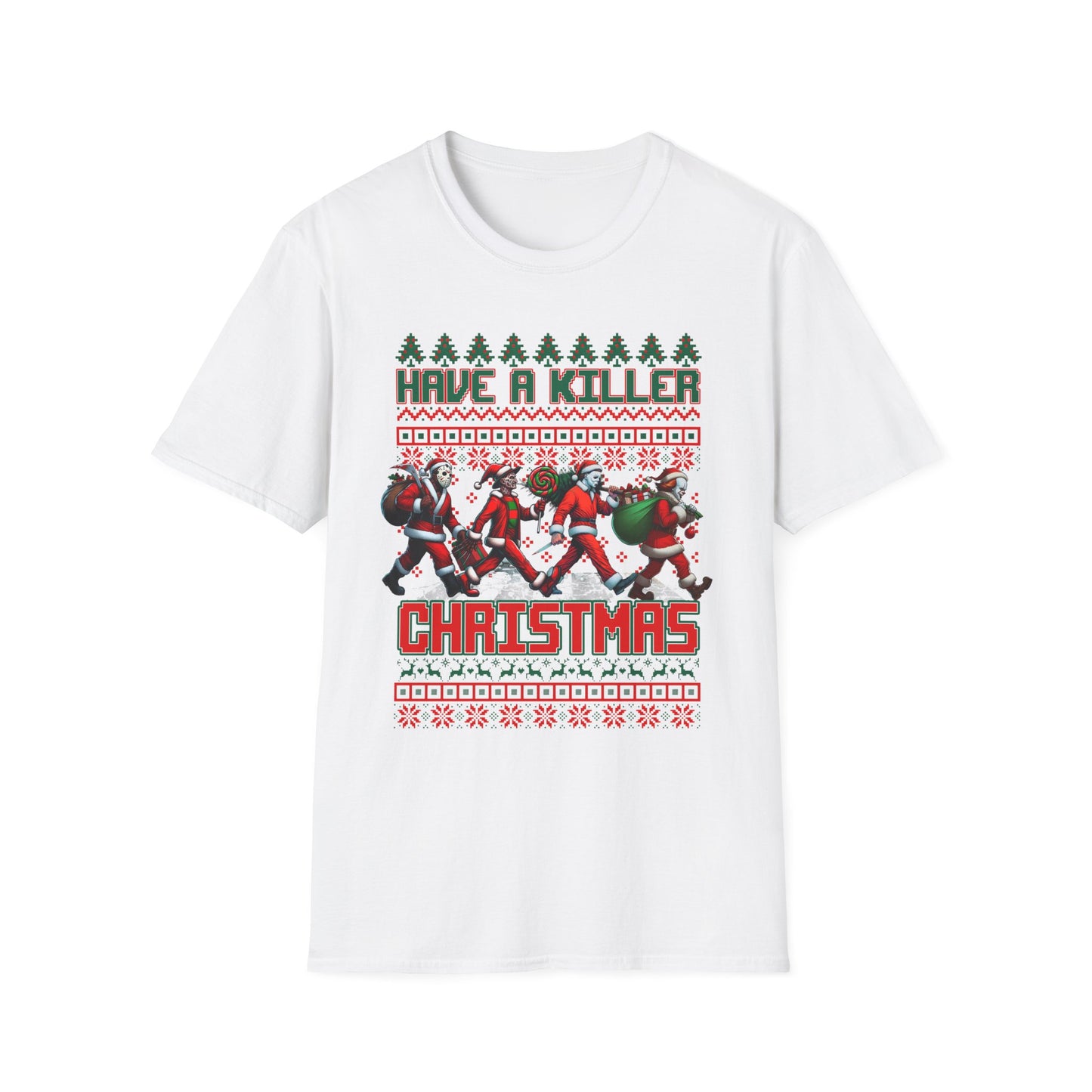 Killer Christmas, Softstyle T-Shirt, up to 5XL, Horror Movie, Ugly Christmas Jumper