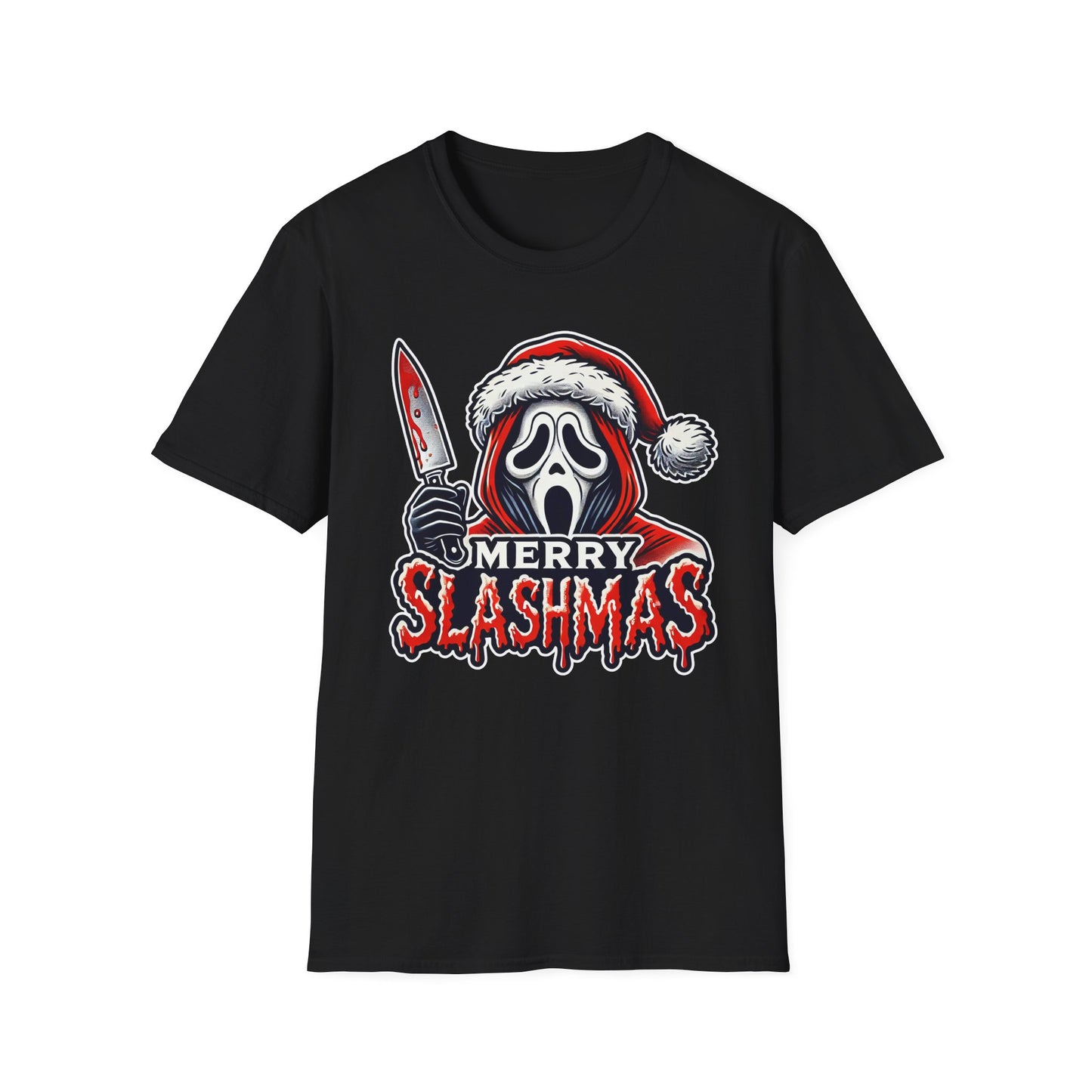 Merry Slashmas, Ghostface, up to 5XL, Softstyle T-Shirt, Christmas, Scream, Horror Movie