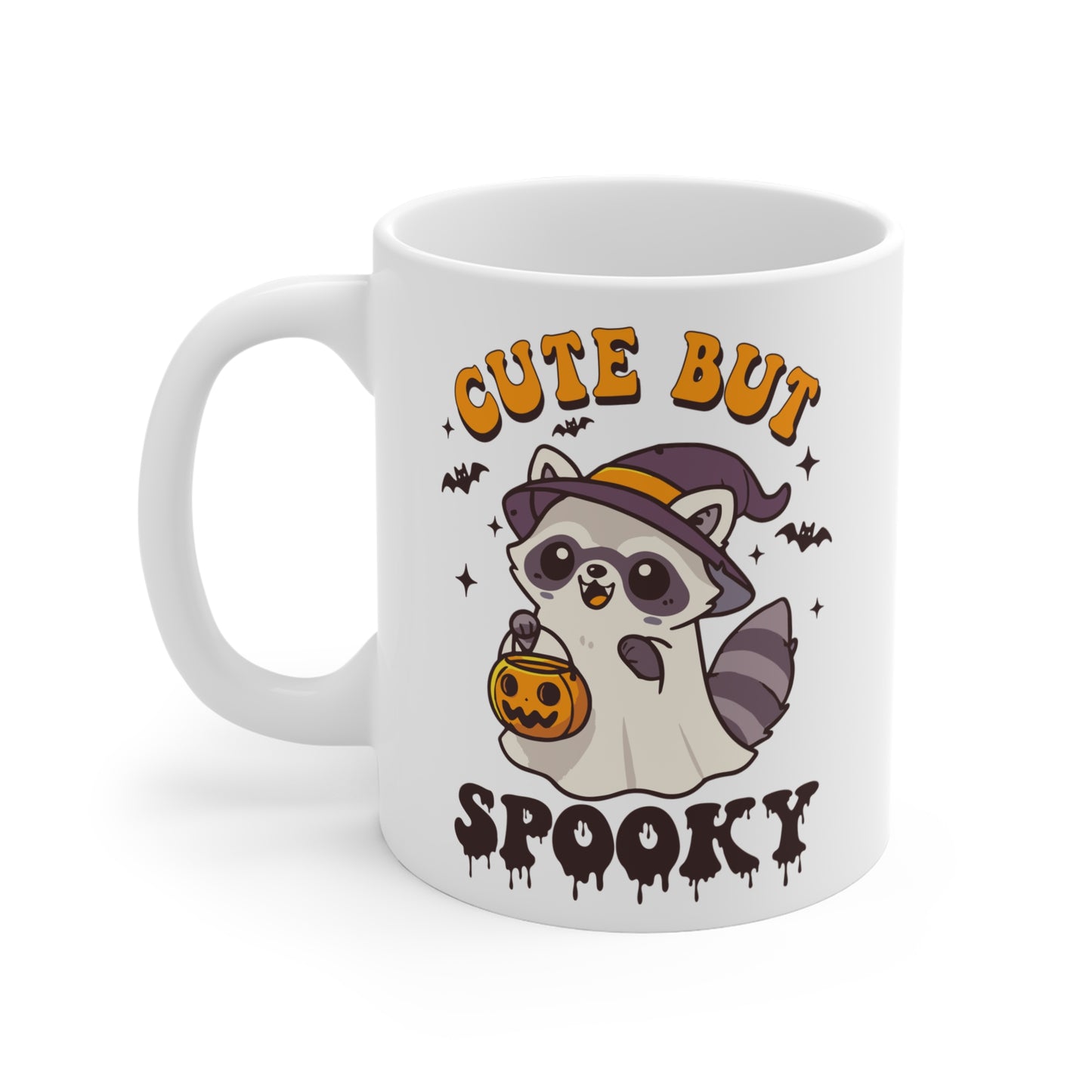 Cute but Spooky, Halloween Mug, cute Racoon