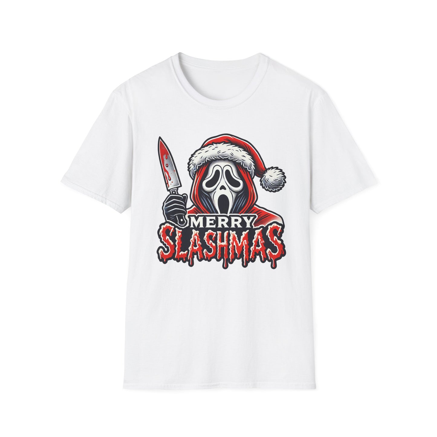 Merry Slashmas, Ghostface, up to 5XL, Softstyle T-Shirt, Christmas, Scream, Horror Movie