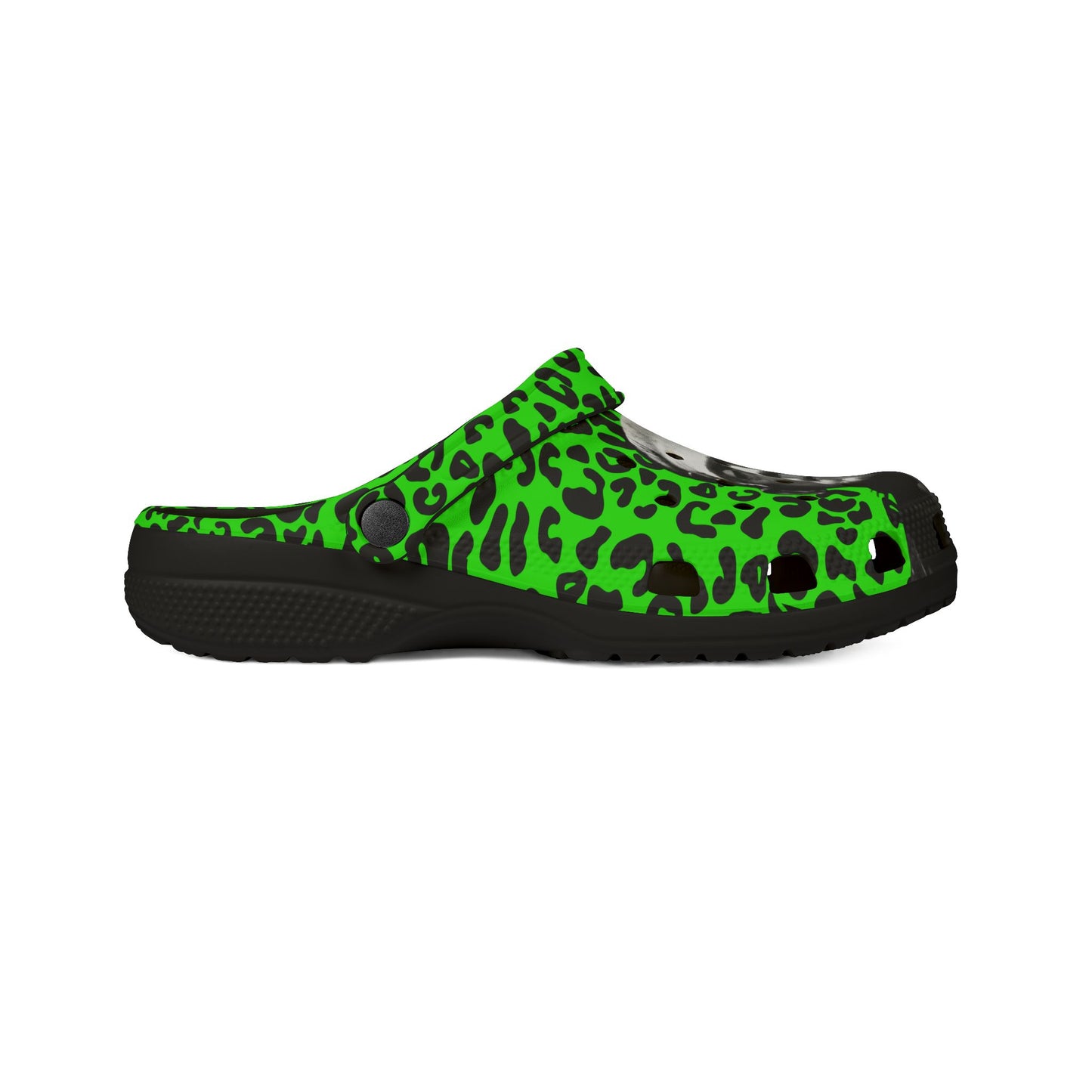 Frankenstein Leopard Print EVA Foam Clogs for Comfortable & Fun Footwear, Garden Shoes, Casual Slippers, Trendy Summer Footwear