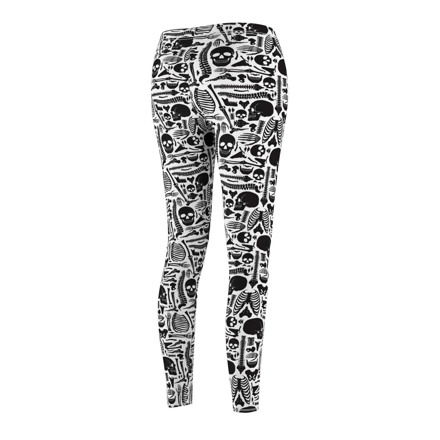 Spooky Skeletons Casual Print Leggings, Halloween