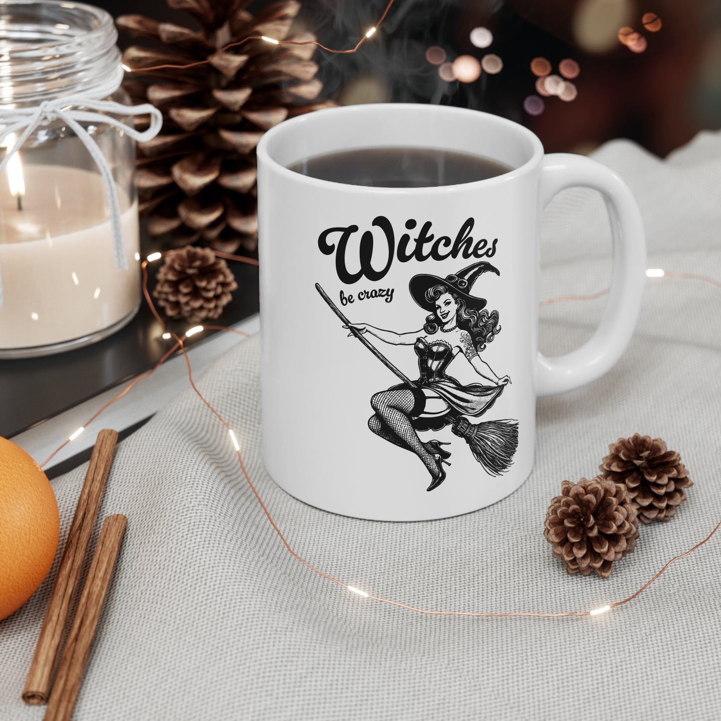Witches be crazy Mug, Halloween, spooky ceramic mug