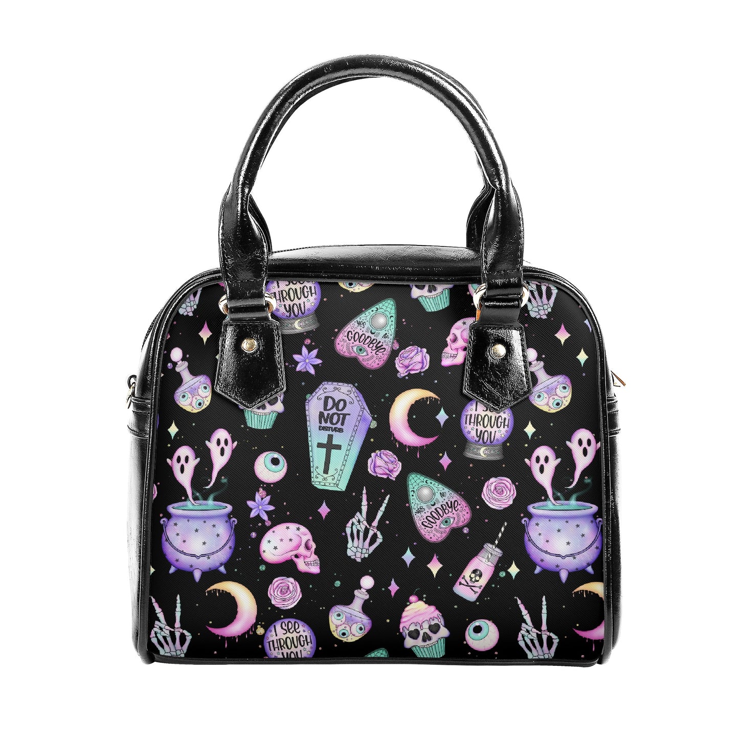 Midnight Coven Handbag, Pastel Goth Vegan Leather Handbag