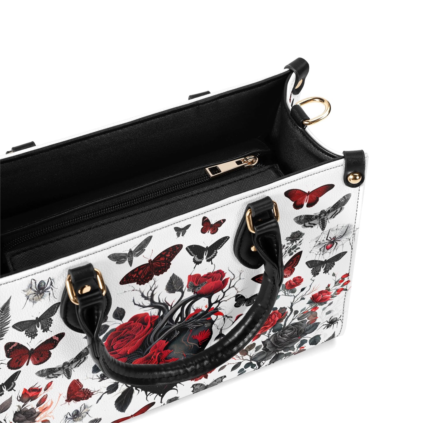 Gothic Botanical vegan leather handbag