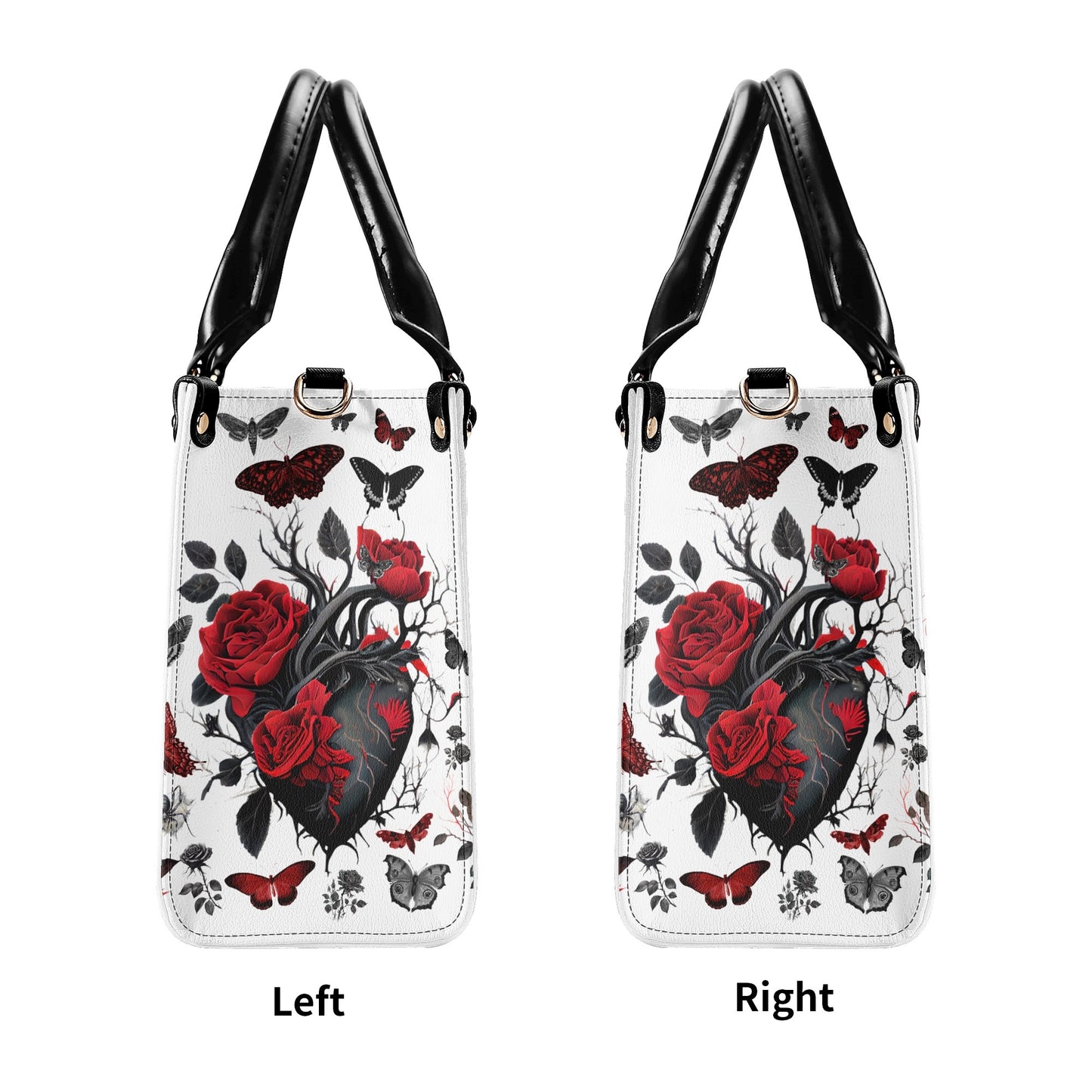 Gothic Botanical vegan leather handbag