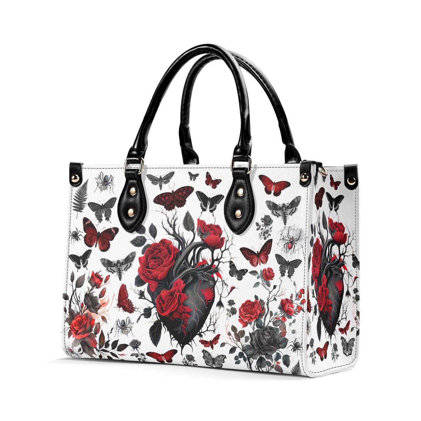 Gothic Botanical vegan leather handbag