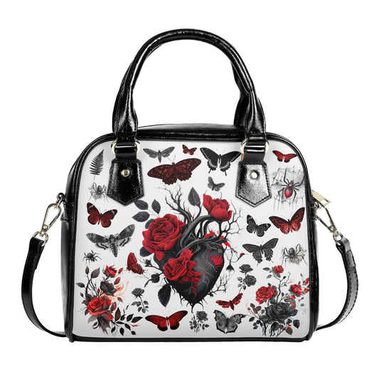 Gothic Botanical Vegan Leather Handbag