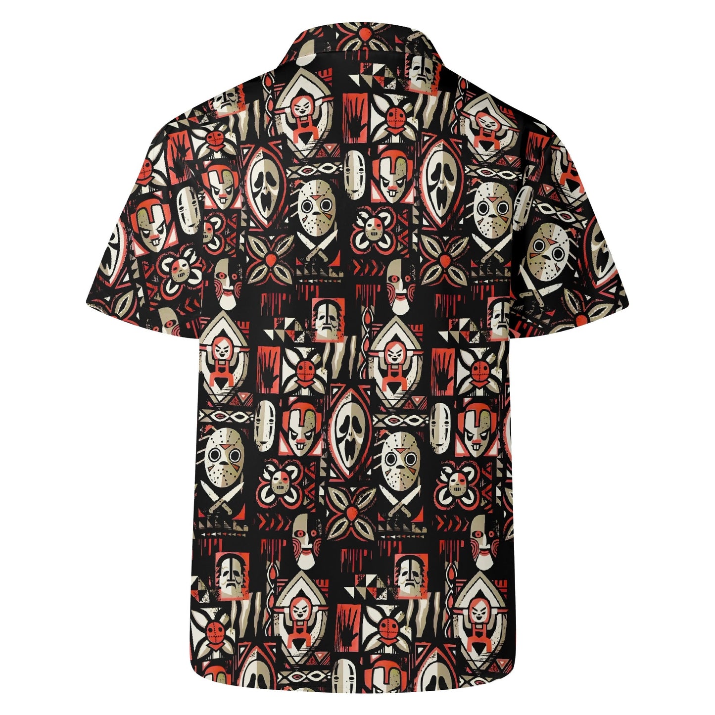 Tiki Horror Movies Mens Casual Hawaiian Shirt, up to 6XL