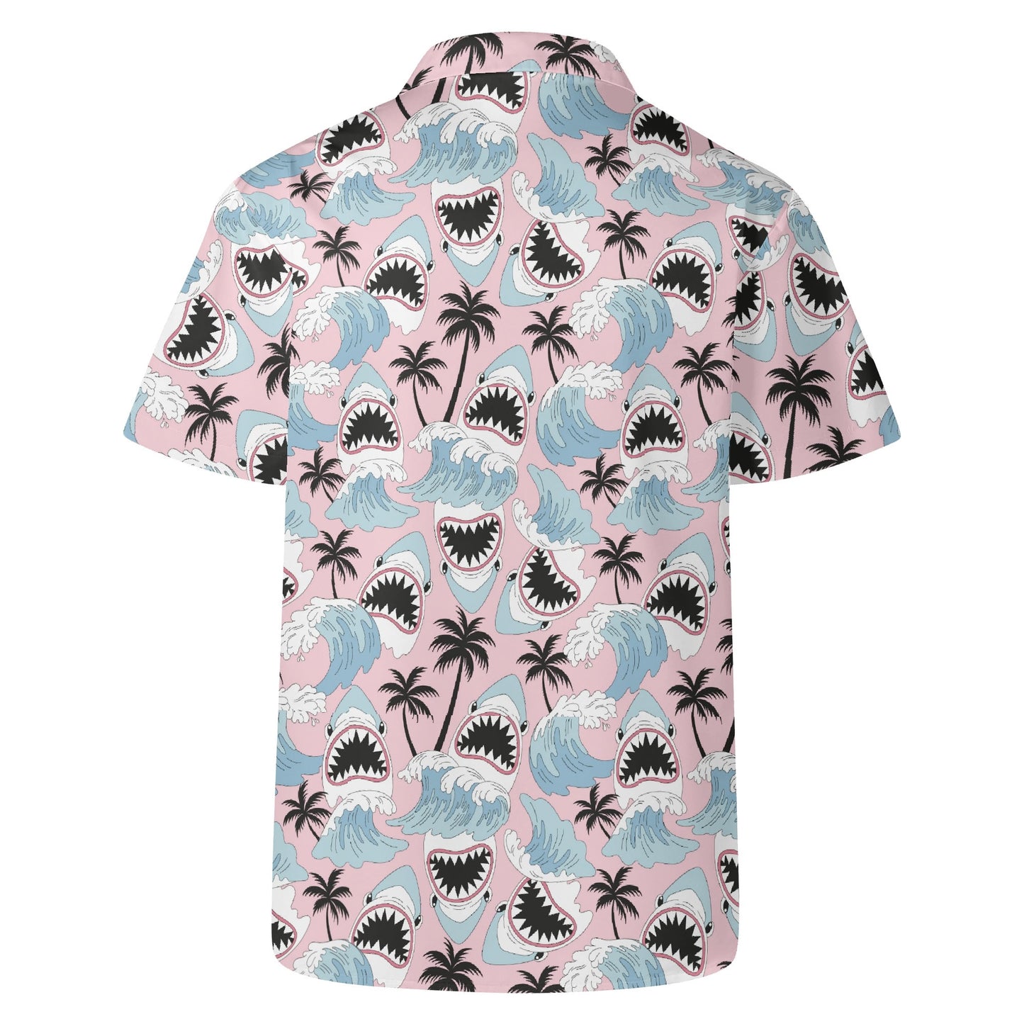 Shark Attack ! Funny Mens Casual Hawaiian Shirt, horror movie, Summerween