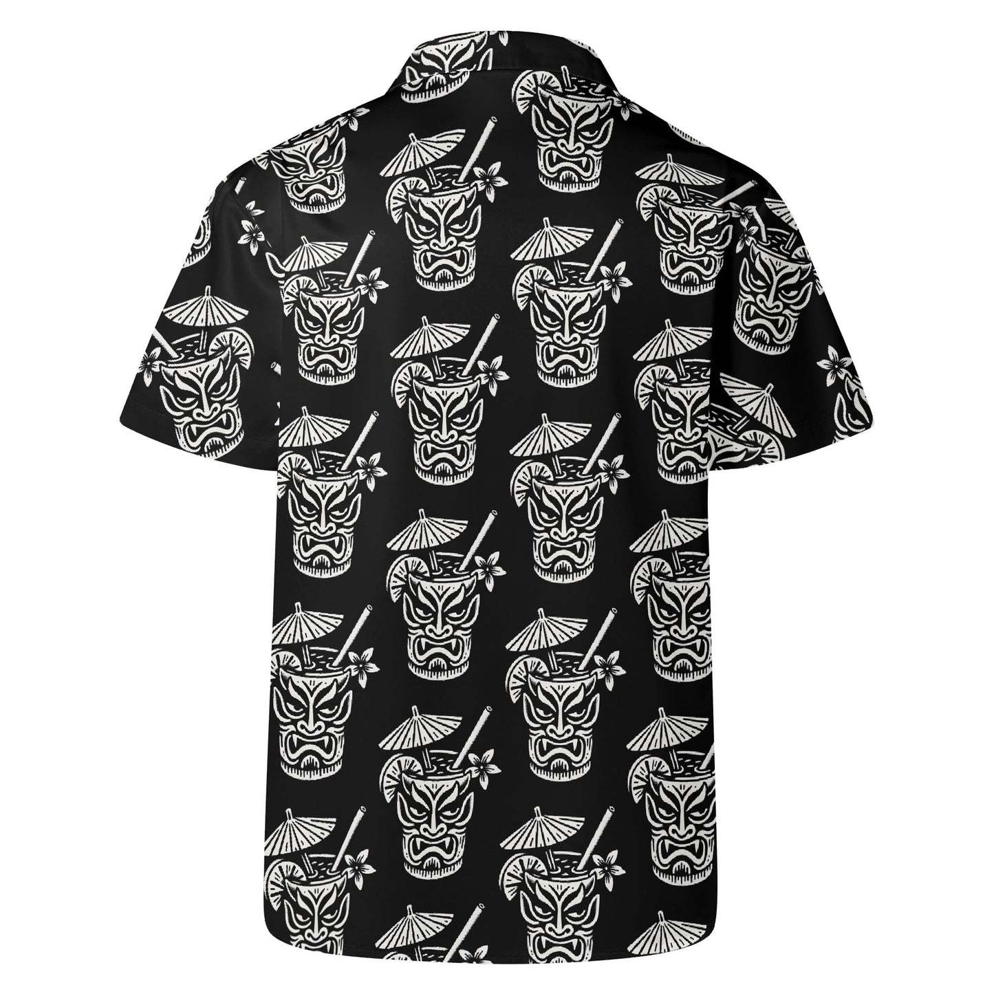 Demon Tiki Cocktail Hawaiian Shirt, Spooky Summer Shirt
