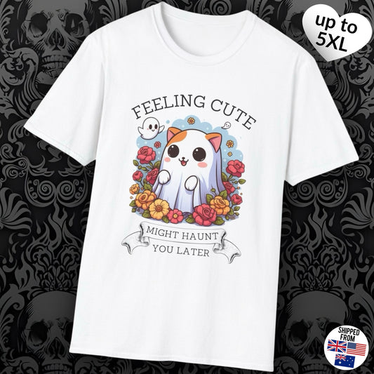 Feeling cute, might haunt you later, Softstyle T-Shirt, Halloween, kawaii, up to 5XL