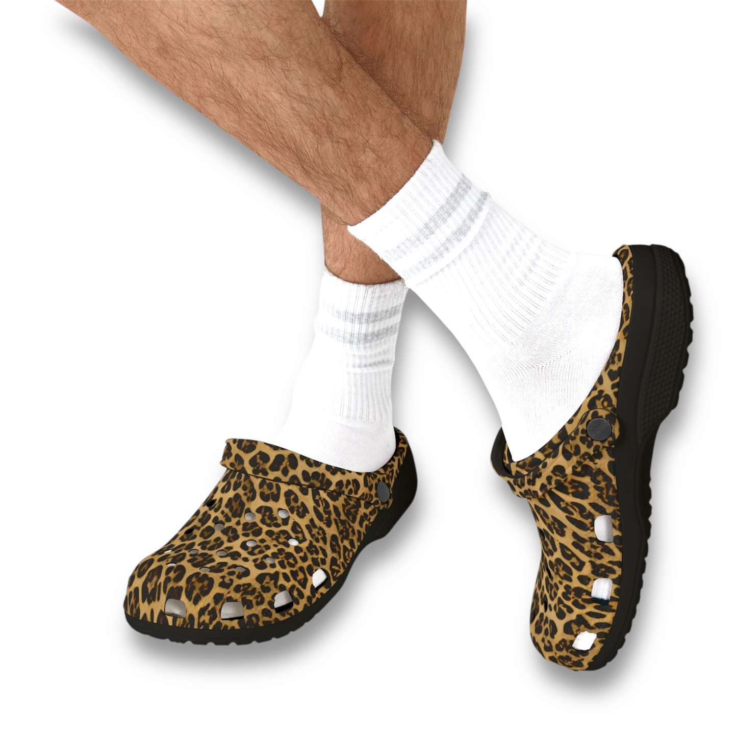 Leopard Print EVA Foam Clogs for Comfortable & Fun Footwear, Garden Shoes, Casual Slippers, Trendy Summer Footwear