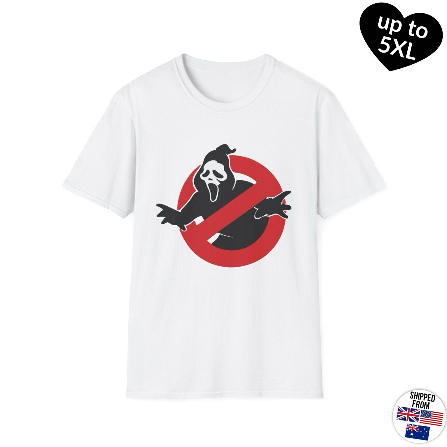 Ghostface Scream Softstyle T-Shirt, Halloween, Horror movies, up to 5XL