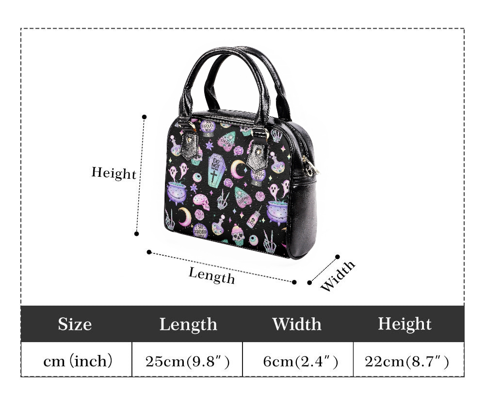 Midnight Coven Handbag, Pastel Goth Vegan Leather Handbag