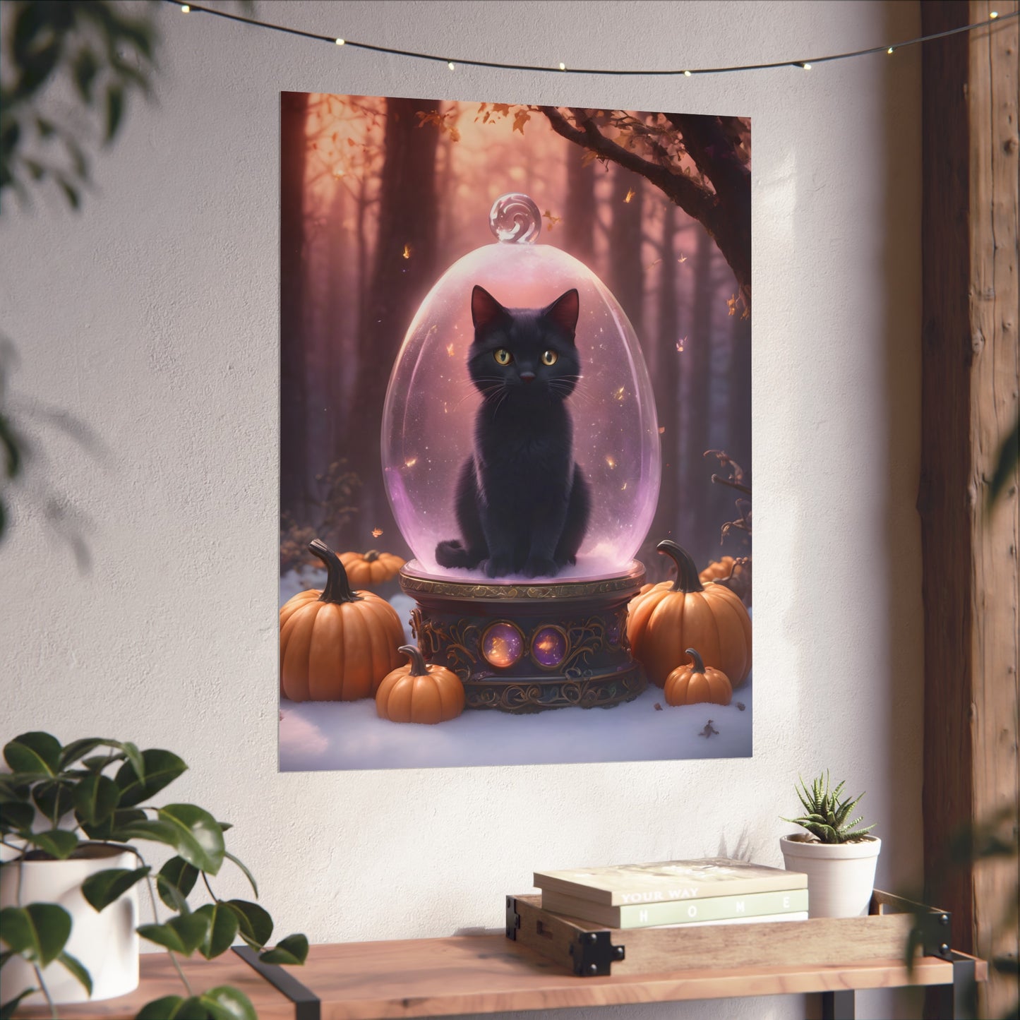 Black Cat Fine Art Print, Dark Academia, Goth Wall Decor, Gothic Gallery Wall, Witchy Halloween Decor