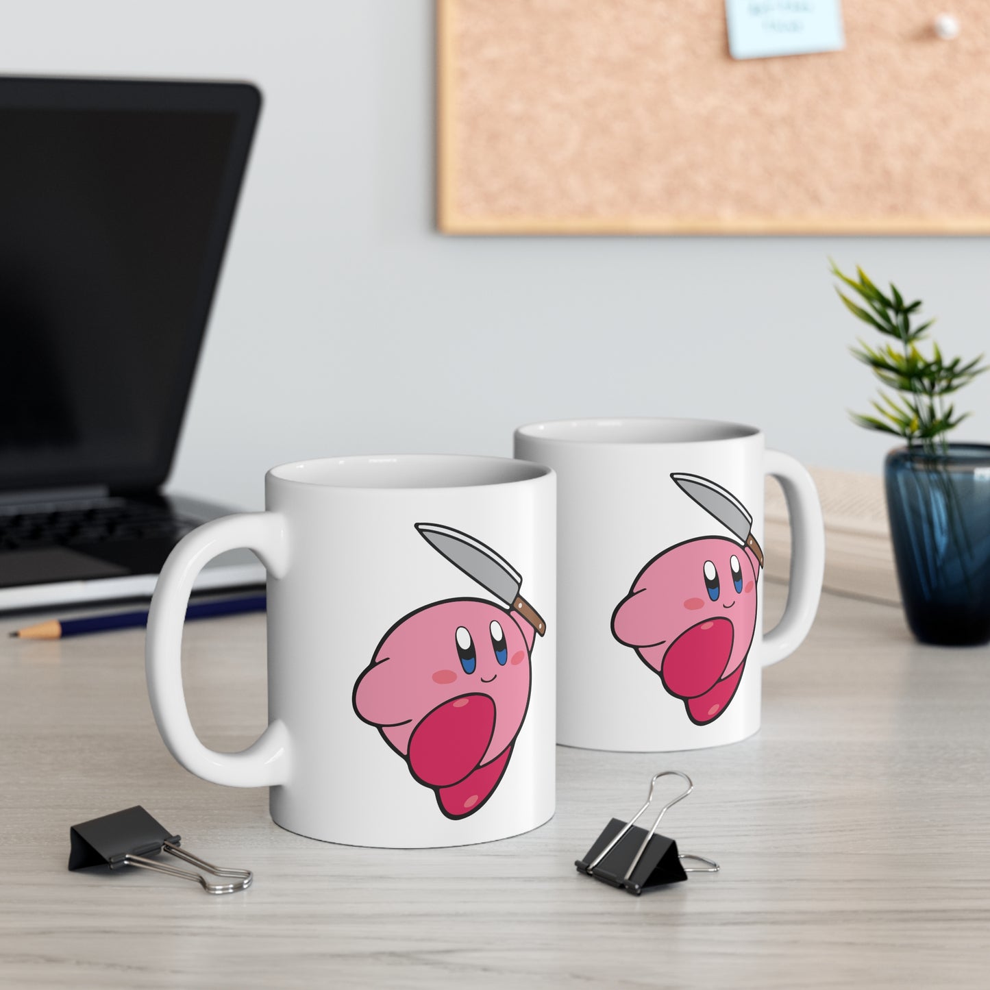 Kirby with knife Mug