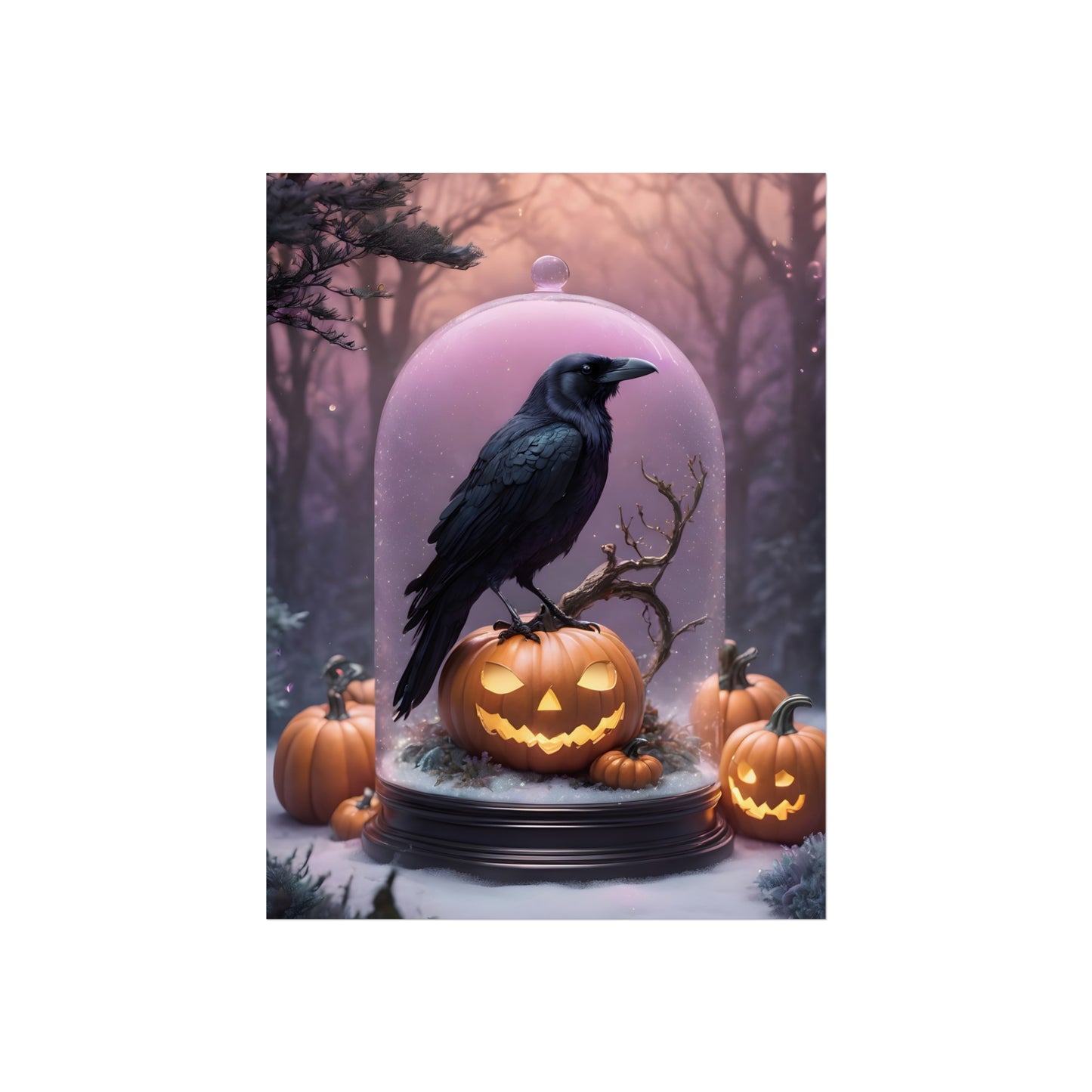Dark Raven Fine Art Print. Dark Academia, Goth Wall Decor, Gothic Gallery Wall, Halloween Decor