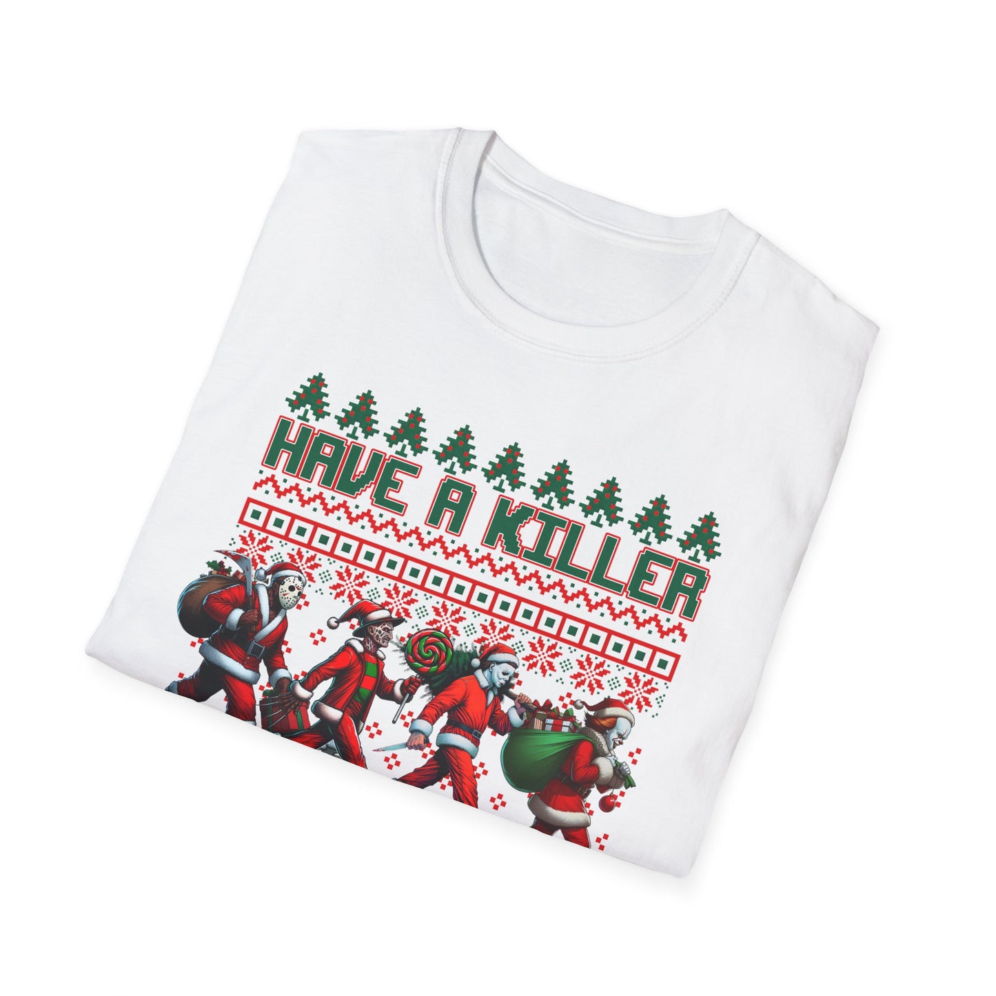 Killer Christmas, Softstyle T-Shirt, up to 5XL, Horror Movie, Ugly Christmas Jumper