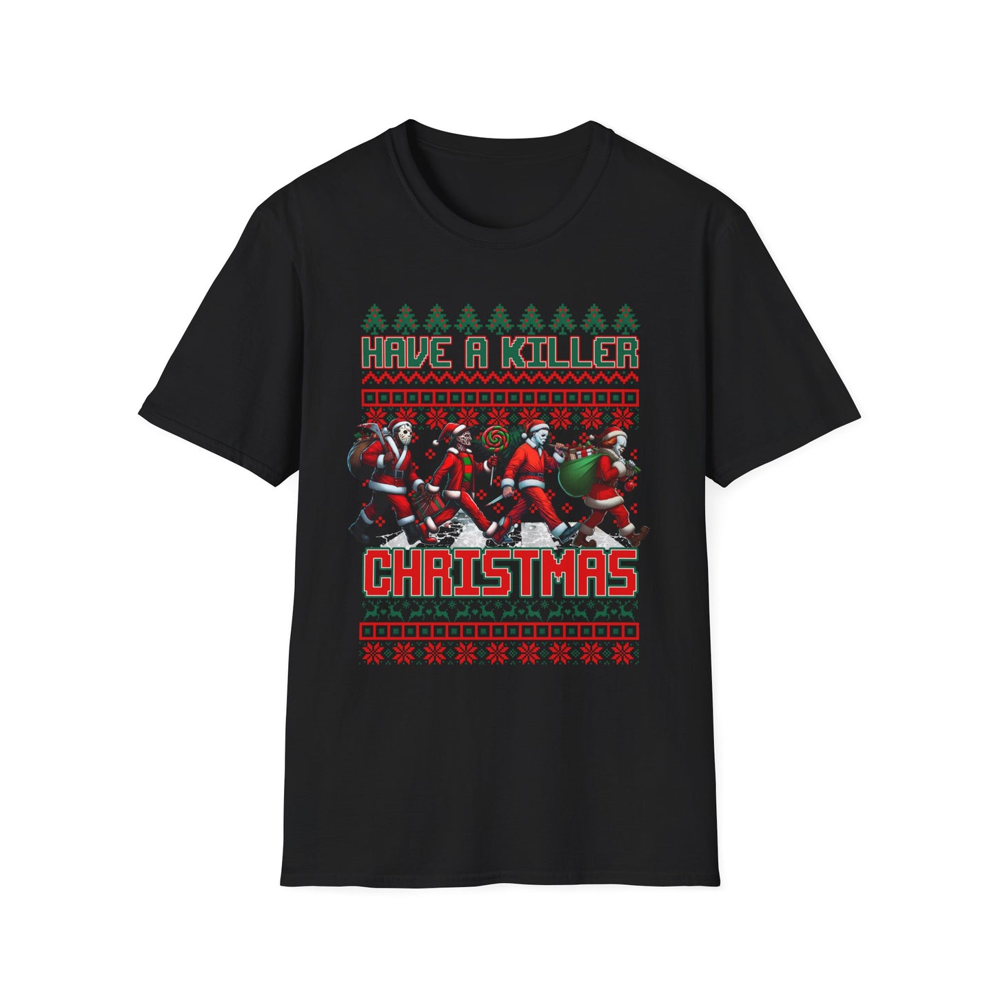 Killer Christmas, Softstyle T-Shirt, up to 5XL, Horror Movie, Ugly Christmas Jumper