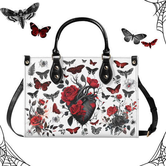Gothic Botanical vegan leather handbag