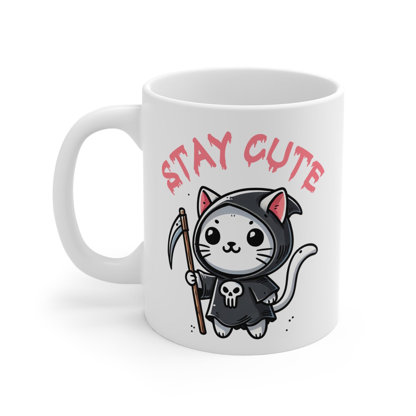Cute Grim Reaper Mug, spooky, Halloween