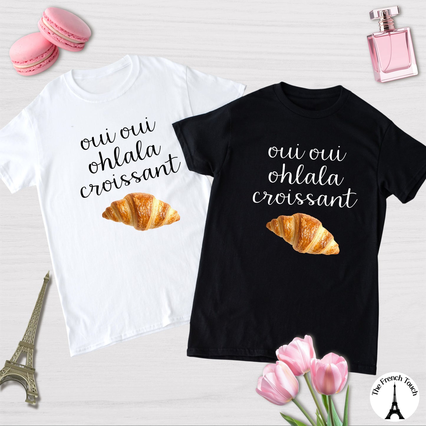 Oui oui ohlala croissant T-shirt, French humour