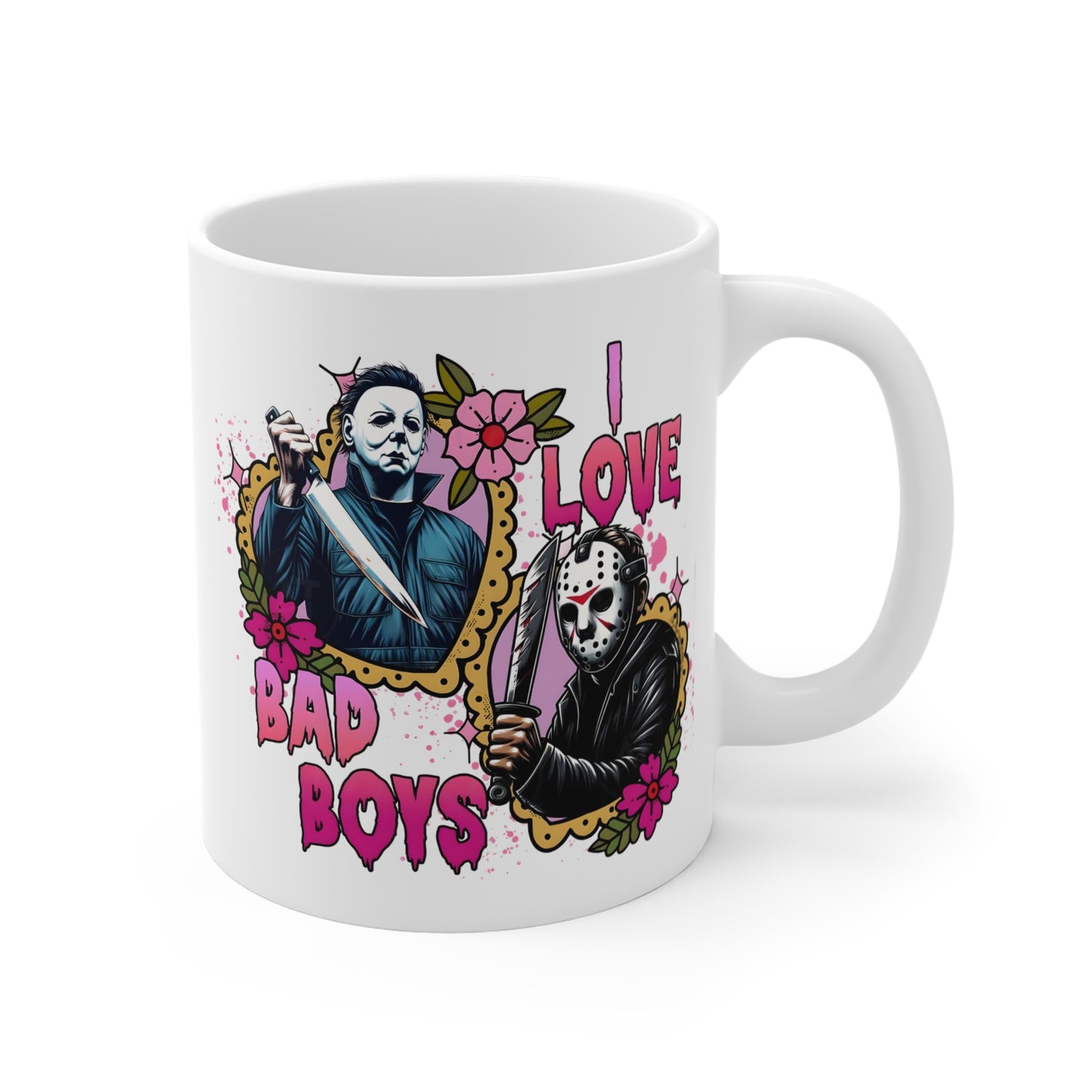 I love Bad Boys Mug, Halloween, Horror movies