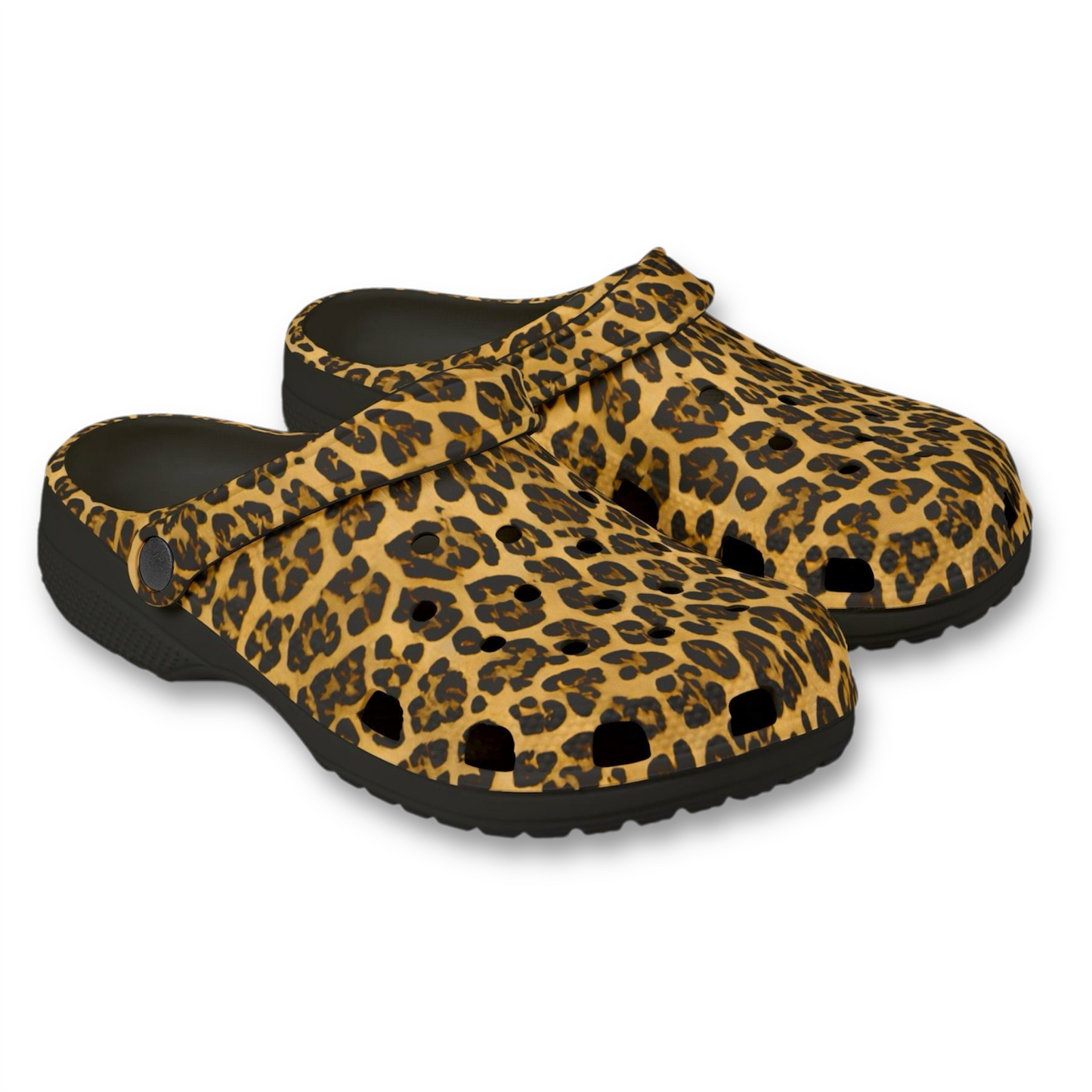 Leopard Print EVA Foam Clogs for Comfortable & Fun Footwear, Garden Shoes, Casual Slippers, Trendy Summer Footwear