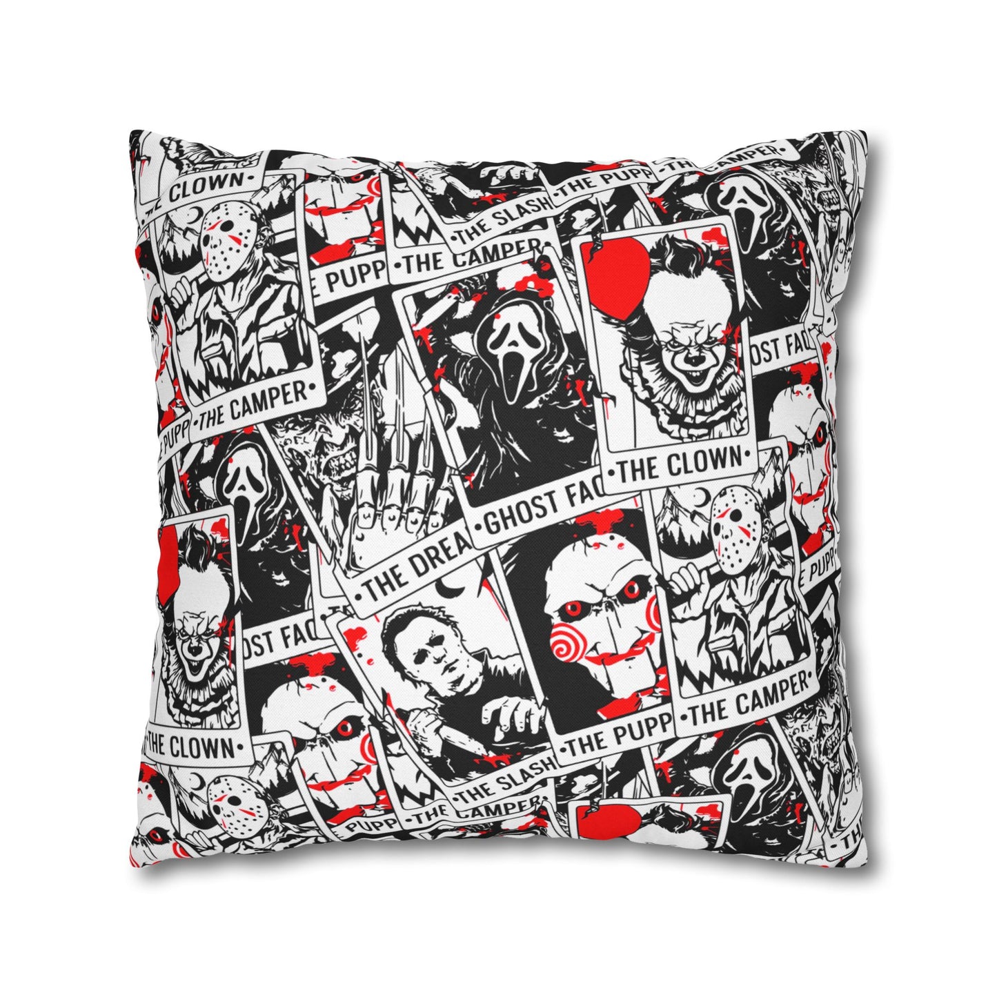 Horror Movies Tarot Square Pillowcase, Halloween