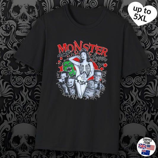 Monster Lover Softstyle T-Shirt, up to 5XL, Horror Movies, Halloween