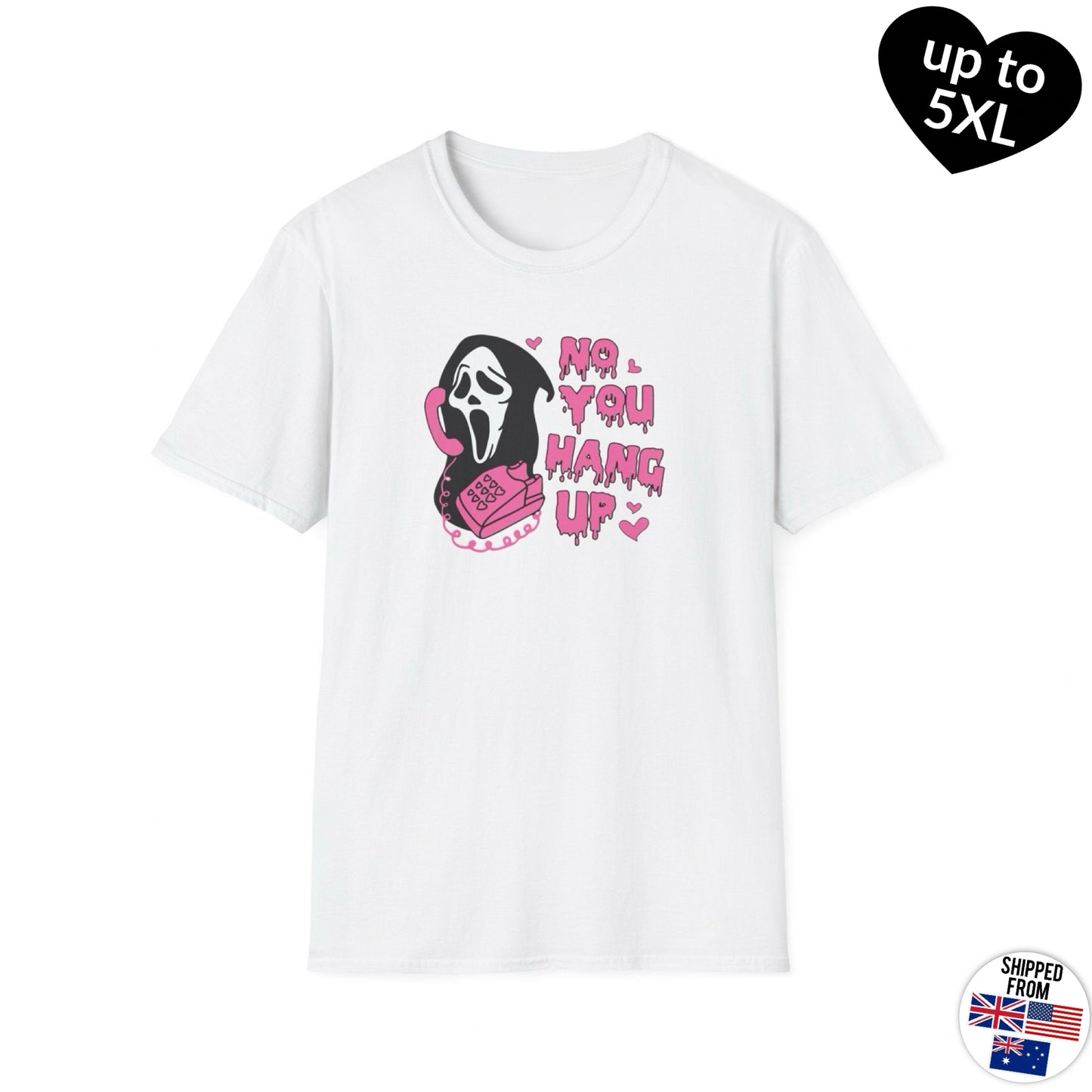Ghostface, No you hang up T-Shirt, up to 5XL, Scream, Horror Movies