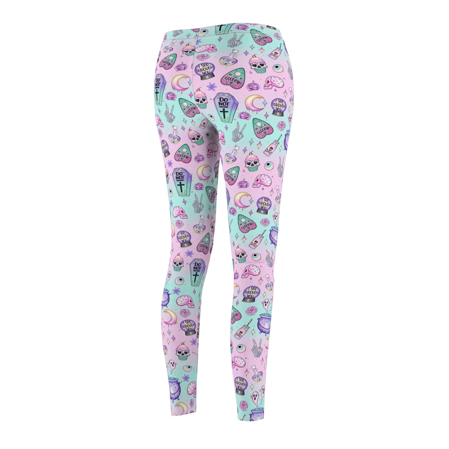 Kawaii Goth Leggings, pastel cute Halloween