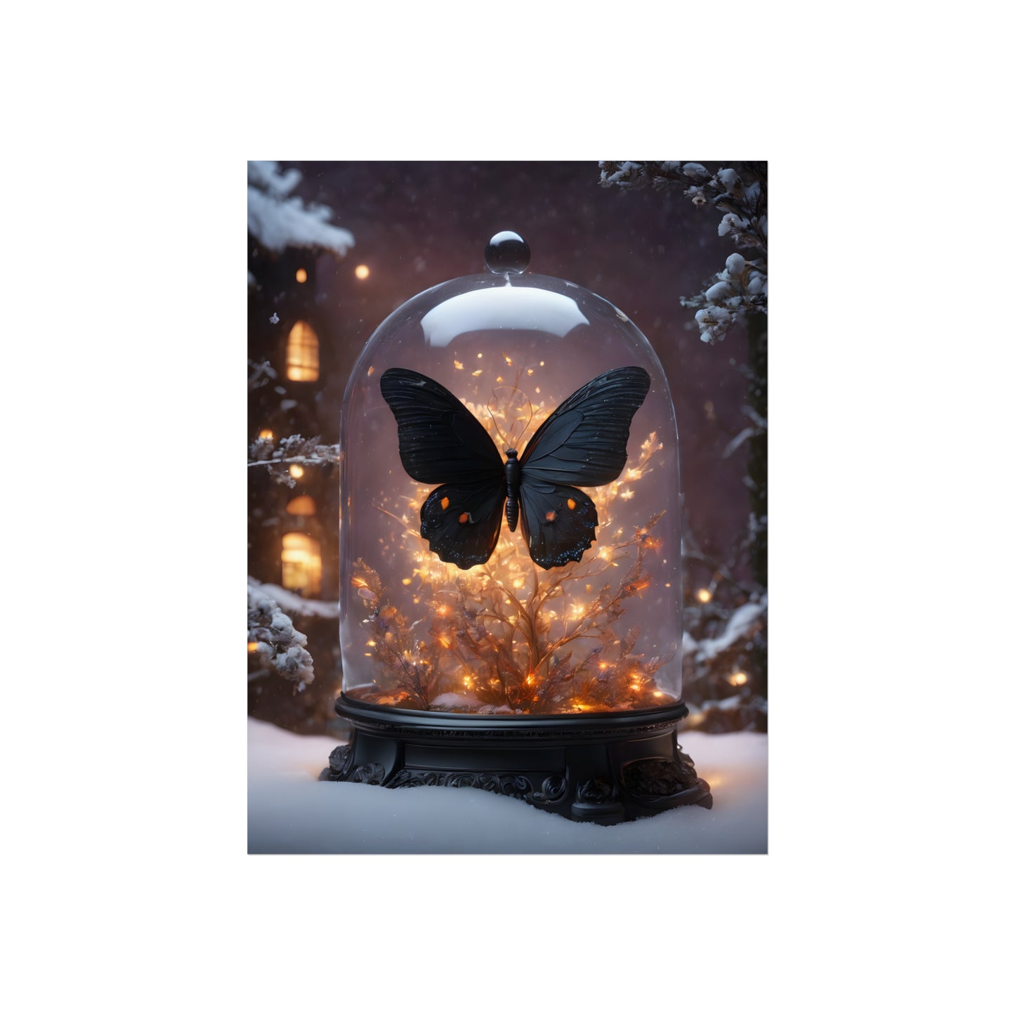 Black Butterfly Fine Art Print, Dark Academia, Goth Wall Decor, Gothic Gallery Wall, Halloween Decor