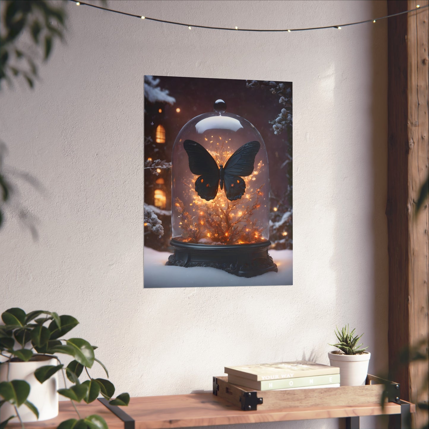 Black Butterfly Fine Art Print, Dark Academia, Goth Wall Decor, Gothic Gallery Wall, Halloween Decor