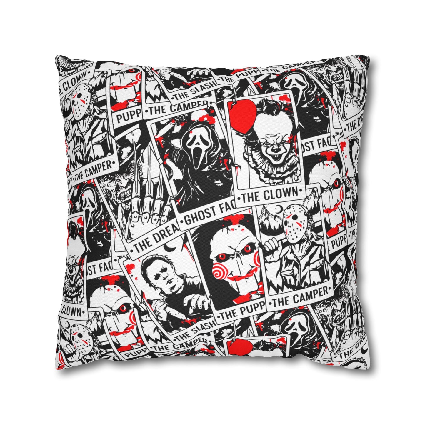 Horror Movies Tarot Square Pillowcase, Halloween