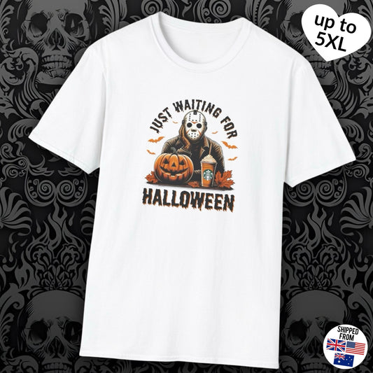 Waiting for Halloween T-shirt, up to 5XL, Jason Voorhees, horror movies