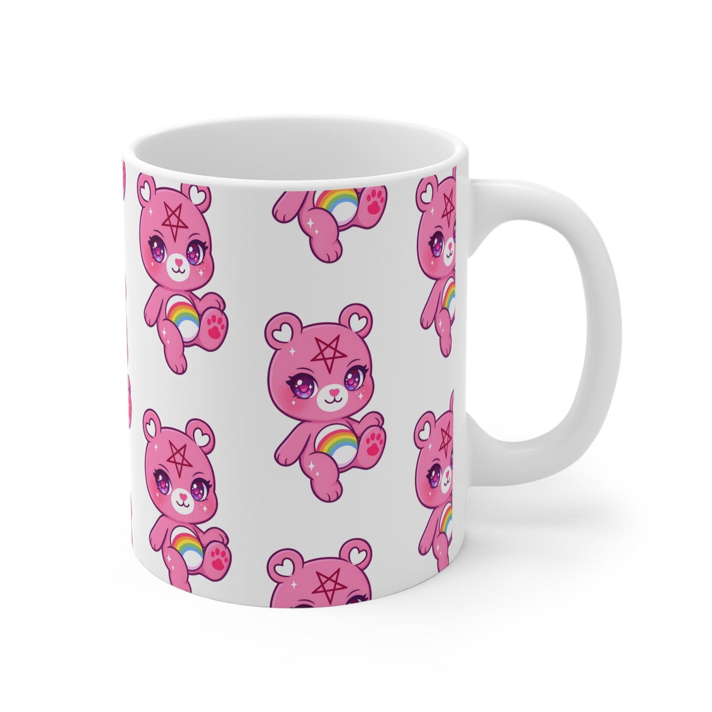 Cute Satanic Bear Mug, spooky cute, Halloween