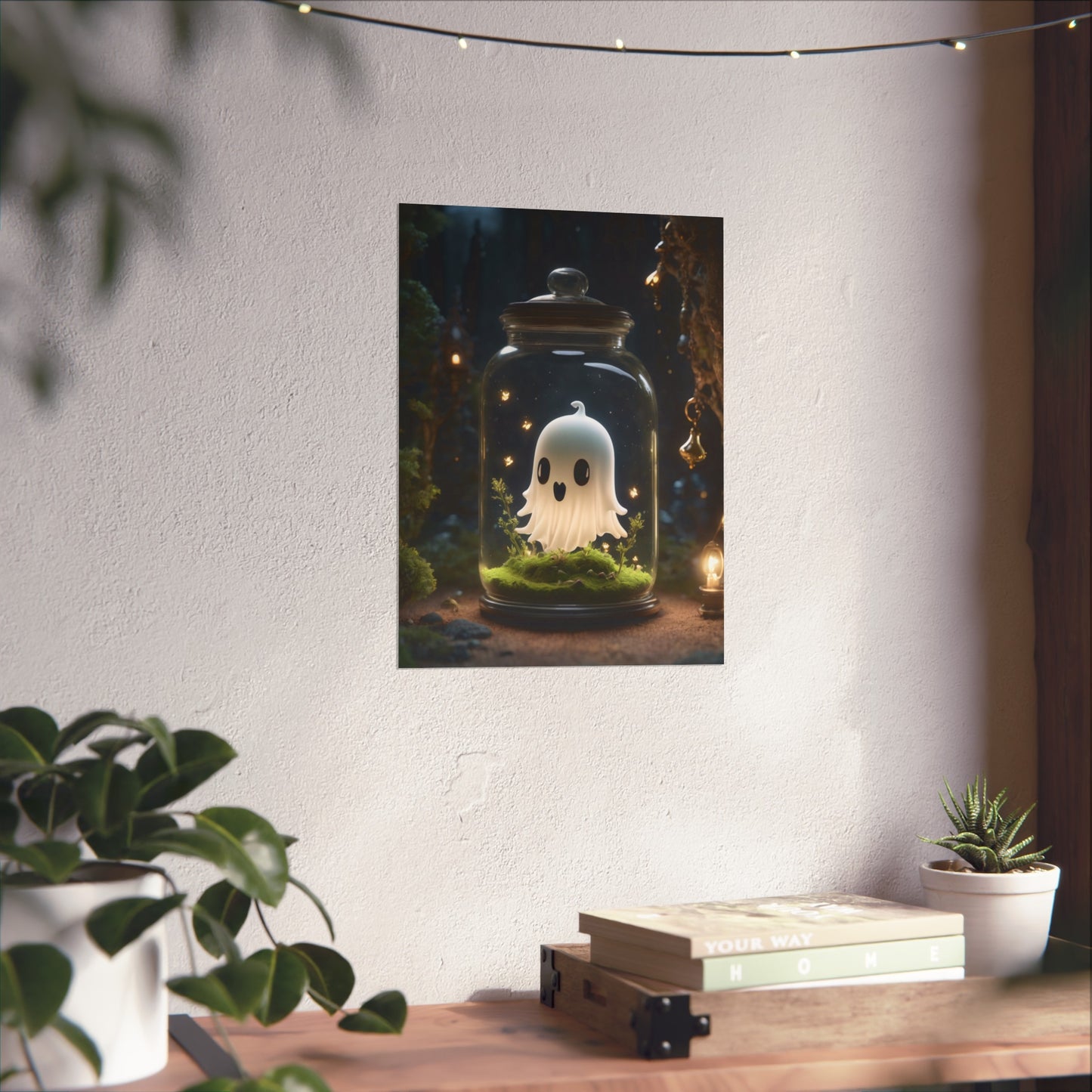 Cute Ghost Fine Art Print, Dark Academia, Goth Wall Decor, Gothic Gallery Wall, Halloween Decor