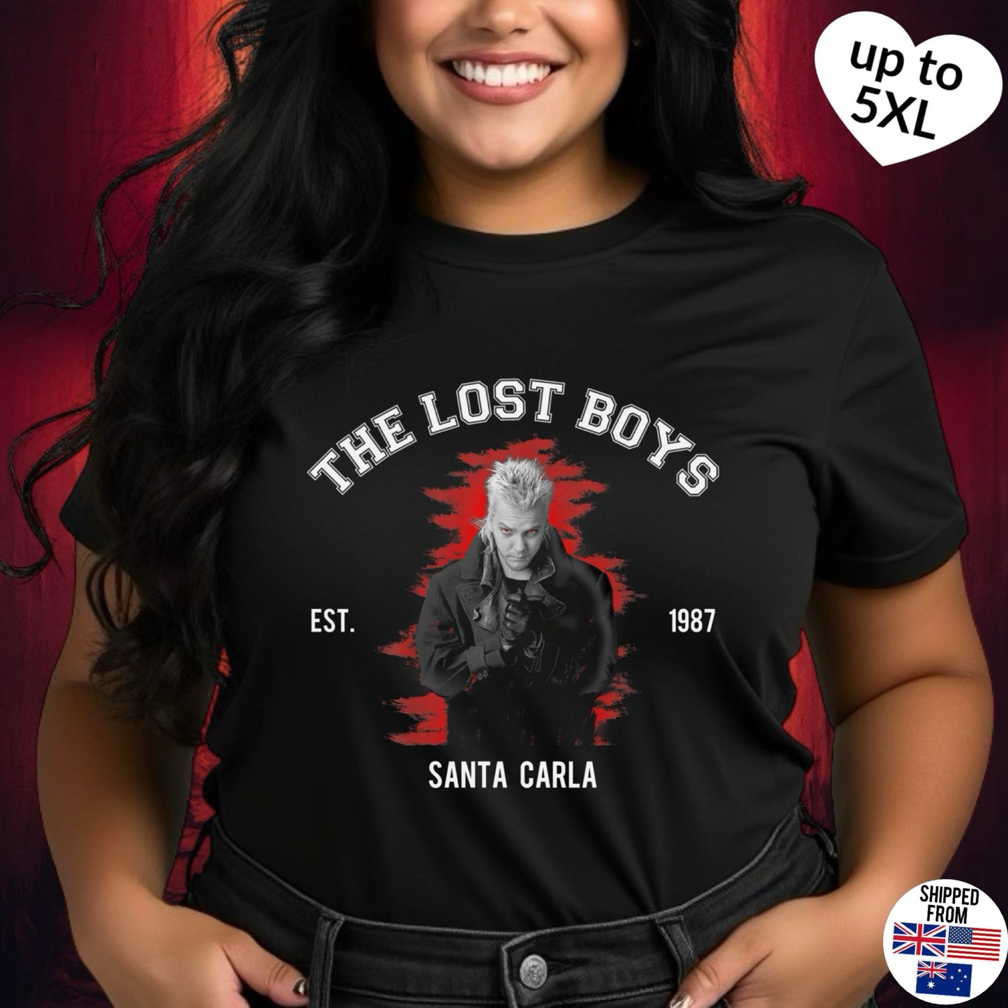 The Lost Boys T-shirt, up to 5XL, Vampire, Santa Carla