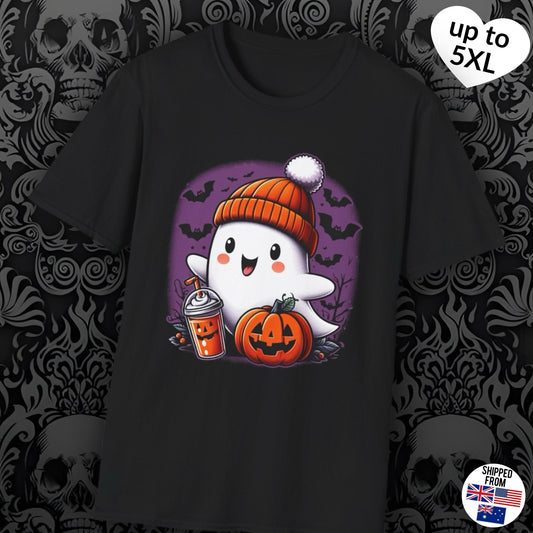 Cute Ghost, Halloween Softstyle T-Shirt, spooky cute, up to 5XL